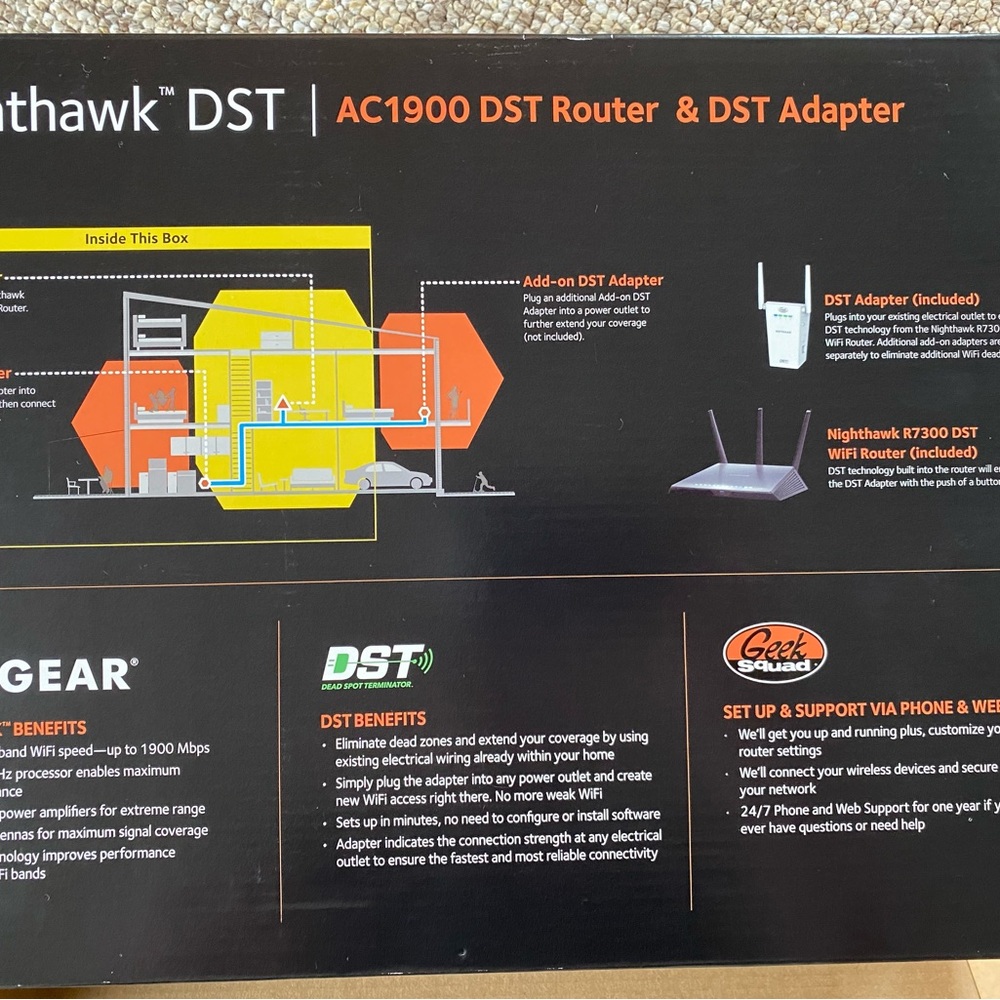 NETGEAR Nighthawk DST - AC1900 DST Router (Model R7300DST) & DST Adapter - Picture 4 of 10